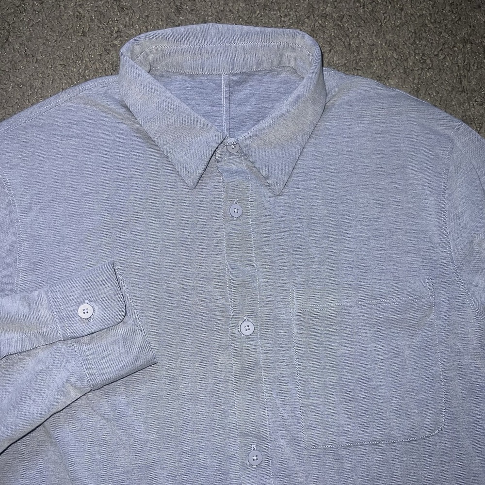 Lululemon Commission LS Shirt Mens Long Sleeve Button Down Medium